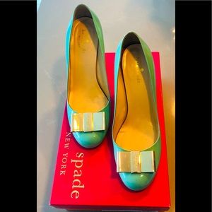 Kate Spade ♠️ Karoline Seafoam Patent Leather Heel